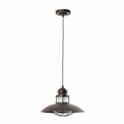 FARO BARCELONA Suspensions Le Winch E27 60W Marron - Marron Bois Bronze Rouille