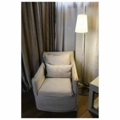 FARO BARCELONA Lampadaire Chromé Lupe 1XE27 MAX 20W - Gris