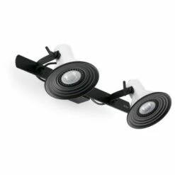 FARO BARCELONA Applique Cup Nickel Satiné 2XGU10 LED 8W - Noir