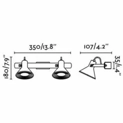 FARO BARCELONA Applique Cup Nickel Satiné 2XGU10 LED 8W - Noir -FARO BARCELONA Soldes 1793129 2