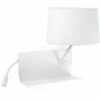FARO BARCELONA Applique Métal Blanc E27 + Led - Blanc