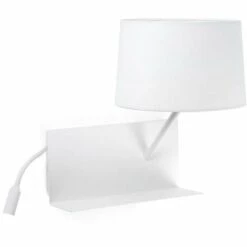 FARO BARCELONA Applique Métal Blanc E27 + Led - Blanc