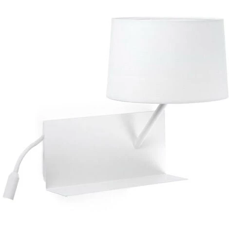FARO BARCELONA Applique Métal Blanc E27 + Led - Blanc 3 FARO BARCELONA Applique Métal Blanc E27 + Led - Blanc
