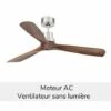 FARO BARCELONA Ventilateur De Plafond Lantau Faro Ø 132 Cm Sans LED - Marron Foncé - Noyer - Faro - 33370 - Nickel 2 FARO BARCELONA Ventilateur De Plafond Lantau Faro Ø 132 Cm Sans LED - Marron Foncé - Noyer - Faro - 33370 - Nickel -FARO BARCELONA Soldes 26836187 1