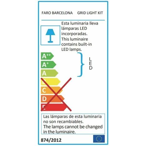 FARO BARCELONA Kit D'éclairage Pour Ventilateur De Plafond Faro Grid 4 FARO BARCELONA Kit D'éclairage Pour Ventilateur De Plafond Faro Grid – Image 2