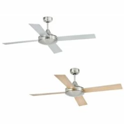 FARO BARCELONA Ventilateur De Plafond Mallorca Nickel 132 Cm