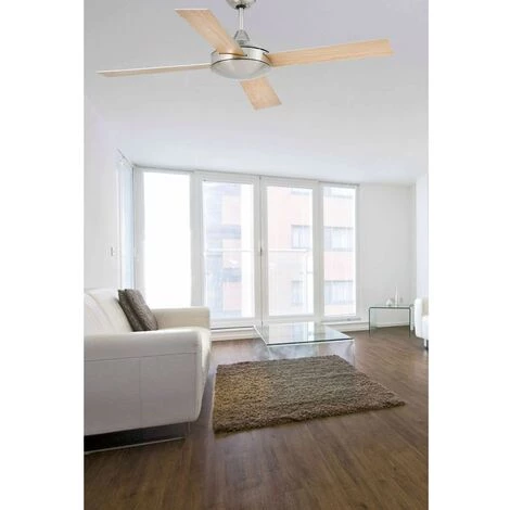 FARO BARCELONA Ventilateur De Plafond Mallorca Nickel 132 Cm 6 FARO BARCELONA Ventilateur De Plafond Mallorca Nickel 132 Cm – Image 4