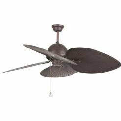 FARO BARCELONA Ventilateur De Plafond Cuba Marron 132 Cm Avec Tirette
