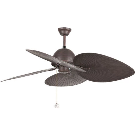 FARO BARCELONA Ventilateur De Plafond Cuba Marron 132 Cm Avec Tirette 3 FARO BARCELONA Ventilateur De Plafond Cuba Marron 132 Cm Avec Tirette