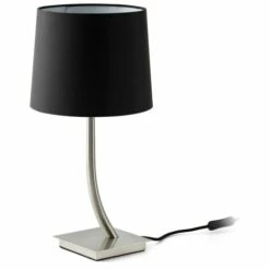 FARO BARCELONA REM Lampe De Table Nickel/noire