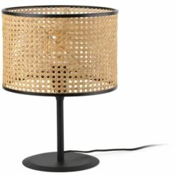 FARO BARCELONA MAMBO Lampe De Table Noire/rotin