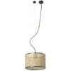 FARO BARCELONA MAMBO Lampe Suspension Noir/rotin ø320