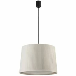 FARO BARCELONA SAMBA Lampe Suspension Simple Noir/enrubanné Beige