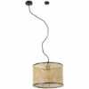FARO BARCELONA MAMBO Lampe Suspension Simple Noir/rotin ø320 2 FARO BARCELONA MAMBO Lampe Suspension Simple Noir/rotin ø320 -FARO BARCELONA Soldes 30277123 1