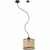 FARO BARCELONA MAMBO Lampe Suspension Simple Noir/rotin ø210 1 FARO BARCELONA MAMBO Lampe Suspension Simple Noir/rotin ø210 -FARO BARCELONA Soldes 30770647 1