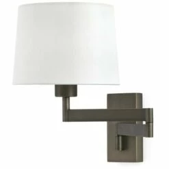 FARO BARCELONA ARTIS Applique Murale Avec Bras Articulé Bronze/blanc