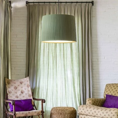 FARO BARCELONA SAMBA Lampe Suspension Noir/enrubanné Vert ø450 4 FARO BARCELONA SAMBA Lampe Suspension Noir/enrubanné Vert ø450 – Image 2