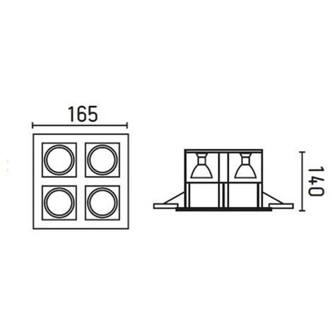 FARO BARCELONA ONICE-4 Lampe Encastrable Gris 4 FARO BARCELONA ONICE-4 Lampe Encastrable Gris – Image 2