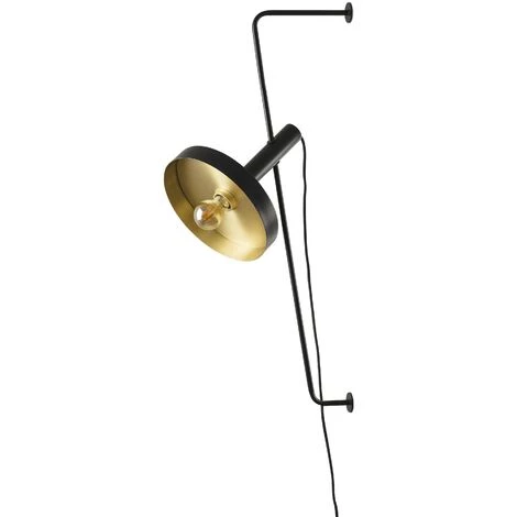 FARO BARCELONA WHIZZ Applique Murale Noire/or 4 FARO BARCELONA WHIZZ Applique Murale Noire/or – Image 2