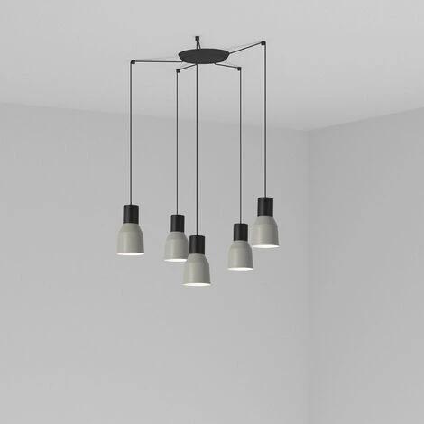 FARO BARCELONA KOMBO Lampadaire Gris Ø120 5L 3 FARO BARCELONA KOMBO Lampadaire Gris Ø120 5L