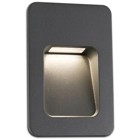 FARO BARCELONA NASE - Lampe Encastrable Au Mur Gris Foncé De FARO 3 FARO BARCELONA NASE - Lampe Encastrable Au Mur Gris Foncé De FARO