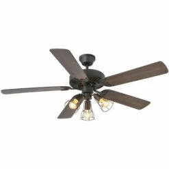 FARO BARCELONA Ventilateur De Plafond Marron Avec Lumière ALOHA