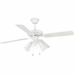 FARO BARCELONA Ventilateur De Plafond Blanc Avec Lumière YAKARTA