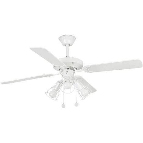 FARO BARCELONA Ventilateur De Plafond Blanc Avec Lumière YAKARTA 3 FARO BARCELONA Ventilateur De Plafond Blanc Avec Lumière YAKARTA