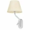 FARO BARCELONA ETERNA Applique Murale Avec Lecteur Droite Chrome/beige 1 FARO BARCELONA ETERNA Applique Murale Avec Lecteur Droite Chrome/beige -FARO BARCELONA Soldes 50033354 1