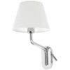 FARO BARCELONA ETERNA Applique Murale Avec Lecteur Gauche Chrome/blanc 1 FARO BARCELONA ETERNA Applique Murale Avec Lecteur Gauche Chrome/blanc -FARO BARCELONA Soldes 50879156 1