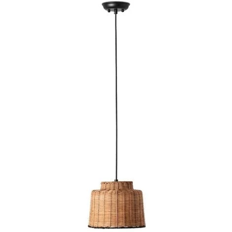 FARO BARCELONA Lampe Suspension Noir/rotin ø225 SAIPAN 3 FARO BARCELONA Lampe Suspension Noir/rotin ø225 SAIPAN