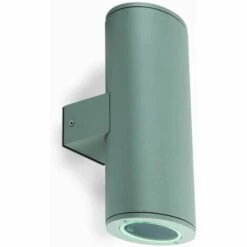 FARO BARCELONA Applique Murale, 50 W, Aluminium Injecté Et Diffuseur En Verre Transparent, Couleur Gris Piston Barcelona