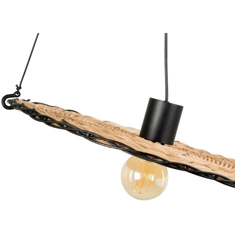 FARO BARCELONA Suspension Noir/rotin ø600 COSTAS 7 FARO BARCELONA Suspension Noir/rotin ø600 COSTAS – Image 5