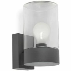 FARO BARCELONA Applique Murale Gris Foncé Avec Verre Transparent KILA