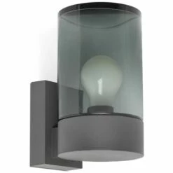 FARO BARCELONA Applique Murale Gris Foncé Avec Verre Fumé KILA