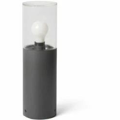 FARO BARCELONA Borne Gris Foncé Avec Verre Transparent H400 KILA