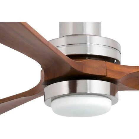 FARO BARCELONA Ventilateur De Plafond Avec Lumière Nickel Mat Ø 132 Cm LANTAU-G DC 4 FARO BARCELONA Ventilateur De Plafond Avec Lumière Nickel Mat Ø 132 Cm LANTAU-G DC – Image 2