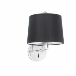 FARO BARCELONA Applique Montreal Chrome Noir 1x15W E27 LED - Noir