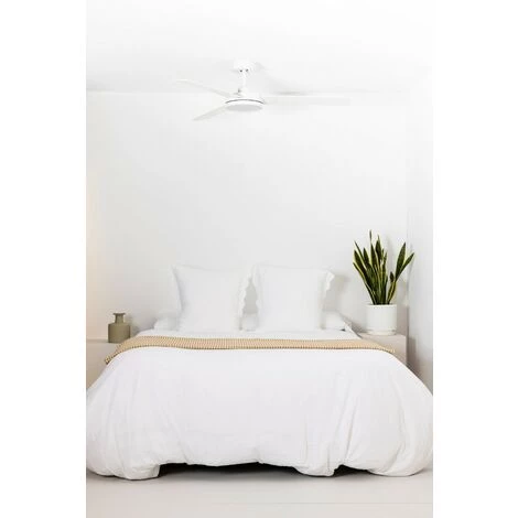 FARO BARCELONA Ventilateur De Plafond Blanc Avec Lumière BARTH 4 FARO BARCELONA Ventilateur De Plafond Blanc Avec Lumière BARTH – Image 2
