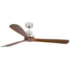 FARO BARCELONA Ventilateur De Plafond Sans Lumière Nickel Mat Ø 168 Cm LANTAU-G DC