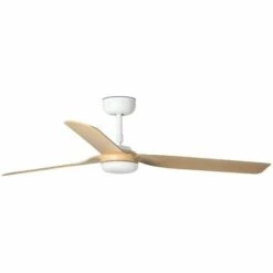 FARO BARCELONA Ventilateur De Plafond Sans Lumière Blanc/bois PUNT