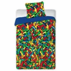 FARO BARCELONA LEGO PARURE DE LIT EN COTON MULTICOLORE 140 X 200 CM + 70 X 90 CM FARO 23671